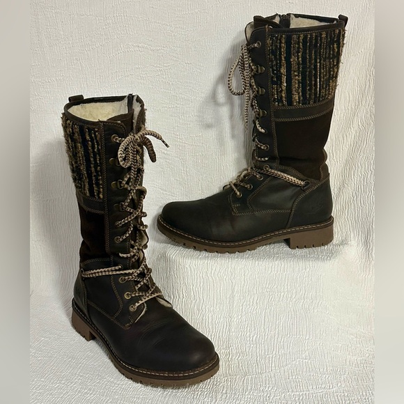 Bos. & Co. Shoes - Bos & Co Holland Wool-Lined Waterproof Tall Boots Sz 40/9.5 Portugal ❄️🖤
